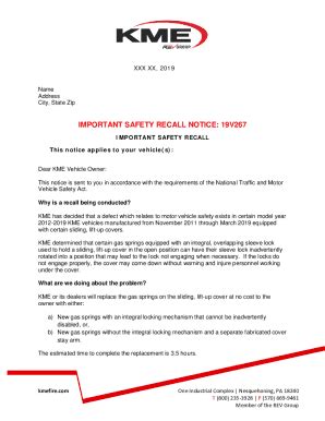 IMPORTANT SAFETY RECALL